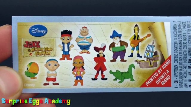 Jake and The Neverland Pirates Surprise Eggs Opening - Disney Junior Surprise Eggs Toys