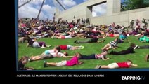 Australie : ils manifestent en faisant des roulades dans l'herbe (déo)