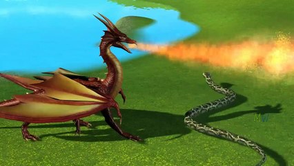 Dragon Vs Dinosaurs Movie For Children | Dinosaurs, Gorilla, Godzilla, Tiger T-Rex Videos For Kids