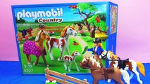 Pré pour les chevaux Playmobil - Faire du cheval et les nourrir démo du jeu 5227