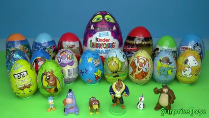 Télécharger la video: 26 Surprise eggs Kinder Maxi Disney Pixar Cars 2 Маша и Медведь Kinder Surprise Toy Story