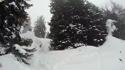 Beautiful jump on arounds ice mountains