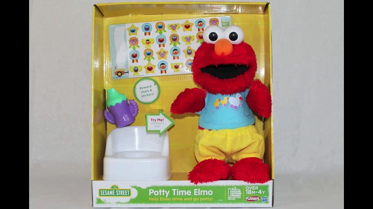 Potty Time Elmo Sesame Streets Elmo Potty Training with a Toilet and Goes Pee in Pants