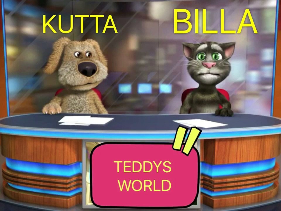 Funny Jokes in Punjabi Talking Tom Ben News Breaking news kutta te billa fight