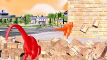 Kids Animated Color Songs | Colour Animal Cartoon Fights Dinosaur Gorilla Elephant Lion King Attacks