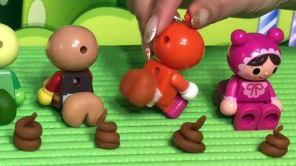 Anpanman Animation Stop Motion Lego: Poo Cleanup Squad アンパンマンとなかまのうんち＆おならのお話　おもちゃアニメ　ねんどであそぼうおもちゃトイレ