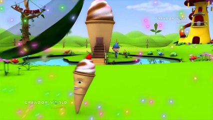 Icecream Rhymes | Alphabet Song 3d nursery rhymes for kids | I for icecream