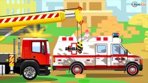 Cars & Trucks cartoons | The Red Fire Truck | Emergency Vehicles Compilation for kids