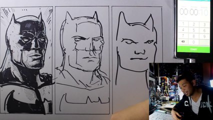 Faire le même dessin en 10min, 1min et 10 secondes ! Batman