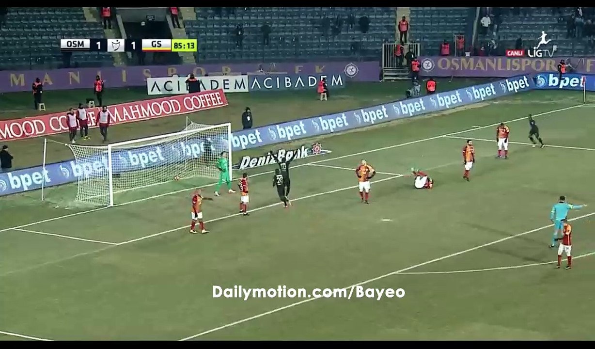 Pierre Webo Goal HD - Osmanlispor 2-1 Galatasaray - 18.12.2016