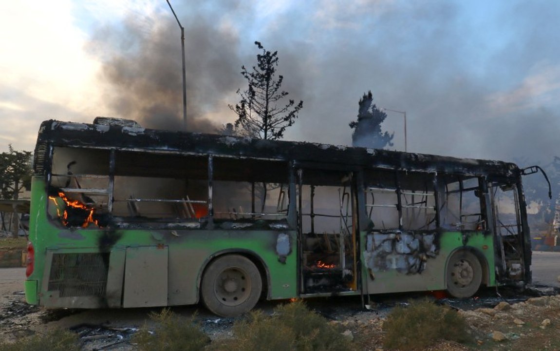 Nach Angriffen auf Busse: Evakuierung von Aleppo ausgesetzt