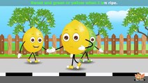 Sweet Lime Fruit Rhyme for Children, Sweet Lime Cartoon Fruits Song for Kids