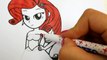 My little Pony Equestria Girls Rarity transforms into Disney Princess Mermaid Ariel Coloring Video