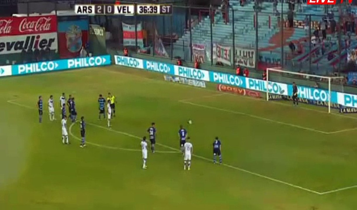 Hernan Barcos Penalty Goal HD - Arsenal Sarandi	2-1	Velez Sarsfield 18.12.2016 23:00