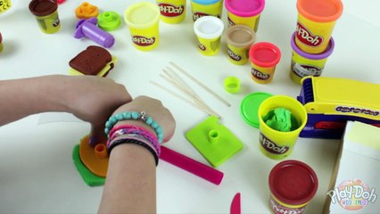 ♥ Picnic Basket Play Doh Playset Playdough Corn Dog, Pretzels, Spaghetti & Sandwich