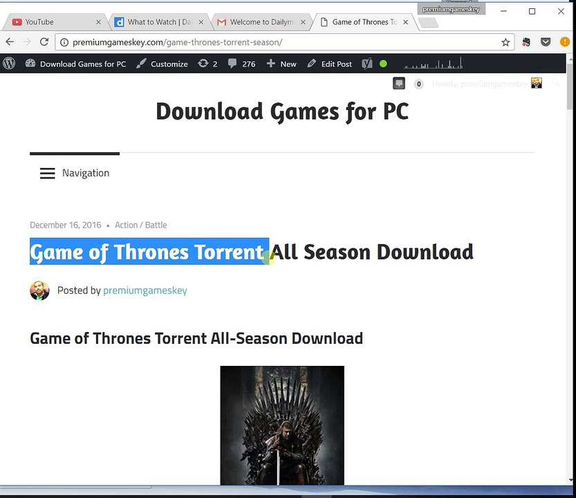 Game of Thrones Torrent All Season Download video Dailymotion