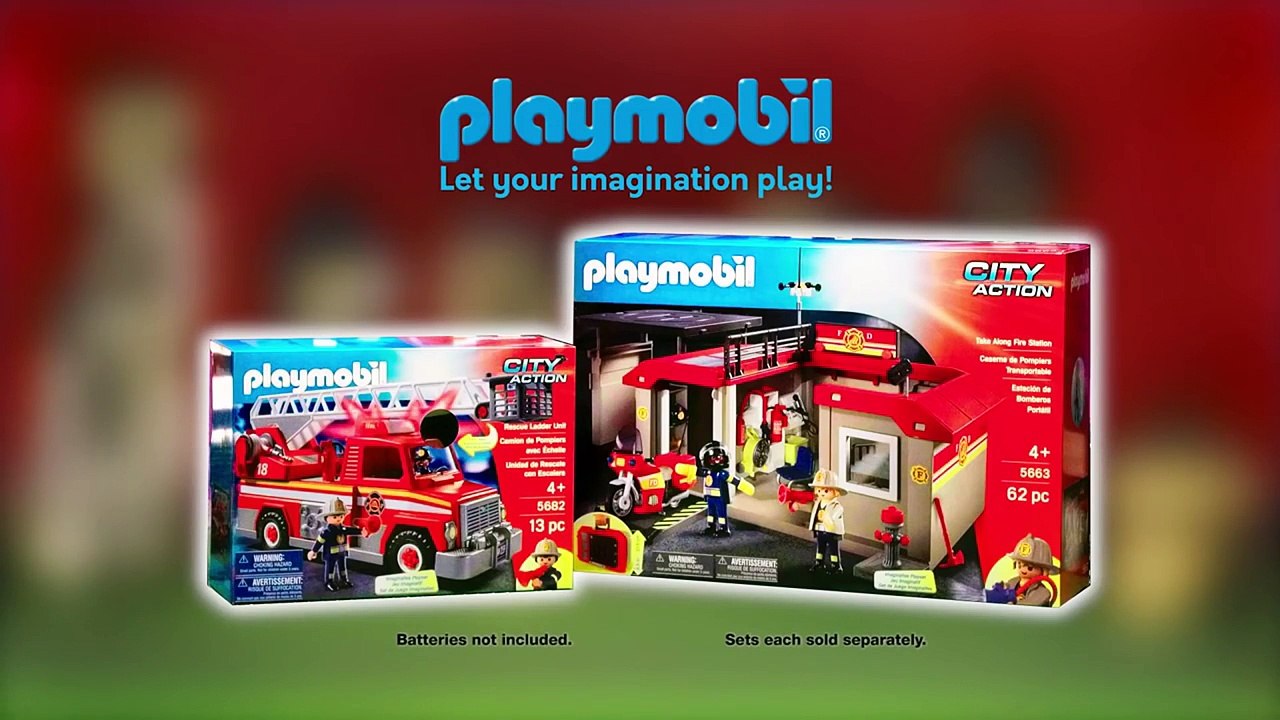 Playmobil Fire Station 5663 School House and Bus 5662 TV Commercial 2016