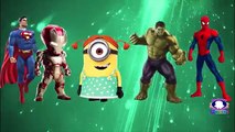 Superheros Finger FAmily Song | Daddy Finger Ironman Hulk Minions | Finger Family Nursery Rhymes