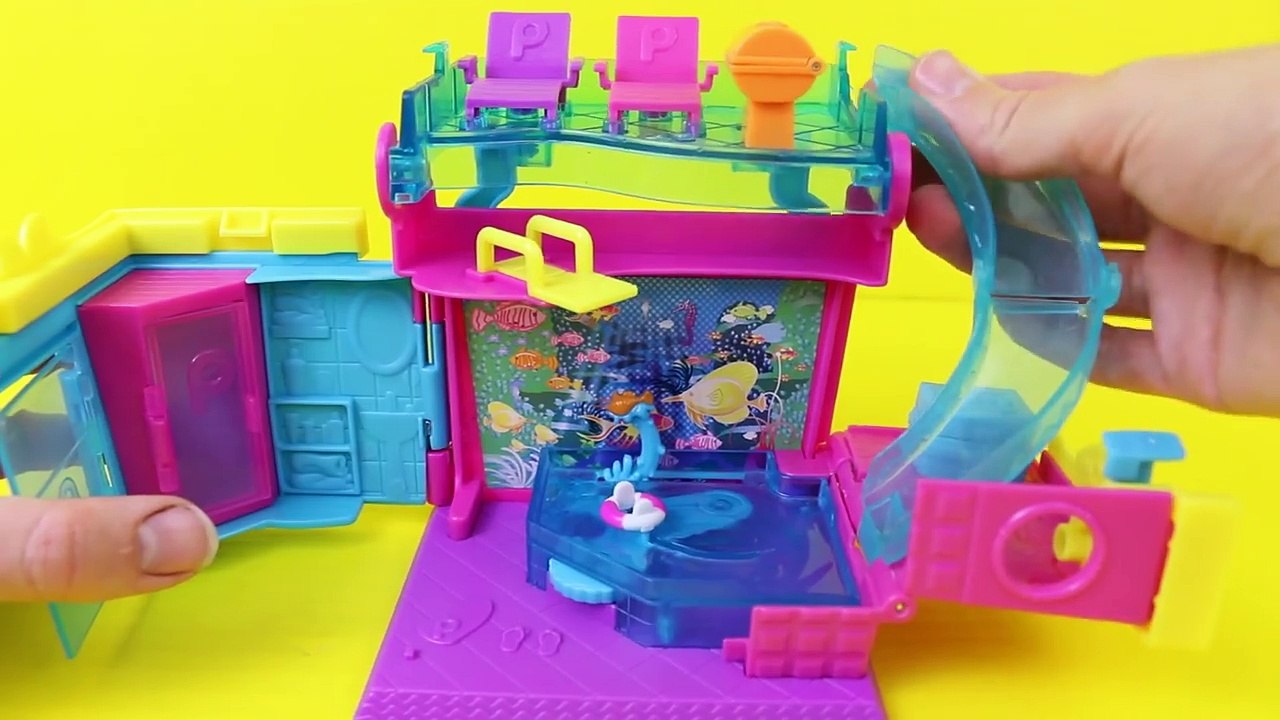 Polly Pocket Toys Pool Polly Pocket Swim House Dolls DisneyCarToys Toy Video