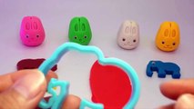 Play and Learn Colors with Play Dough Rabbit Molds Fun Animal and Creative for Kids