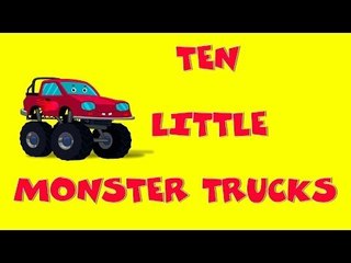 Ten Little Monster Truck | Ten Little Song