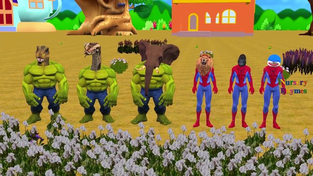 Colors Spiderman Dinosaurs Tiger Finger Family | SuperHeroes Ironman Finger Family Nursery Rhymes