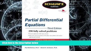 Best Price Schaum s Outline of Partial Differential Equations (Schaum s Outlines) Paul DuChateau