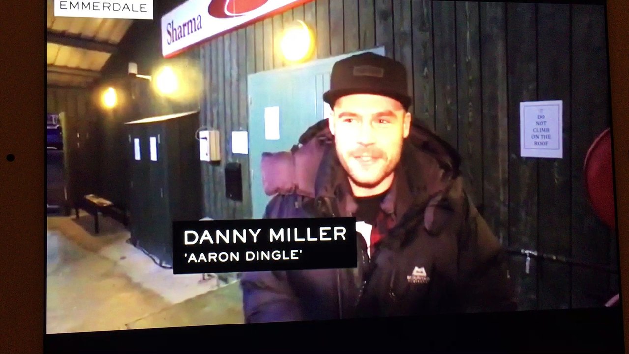 Emmerdale 2016 Danny Miller hugs Adam Thomas after I'm a celebrity #robron