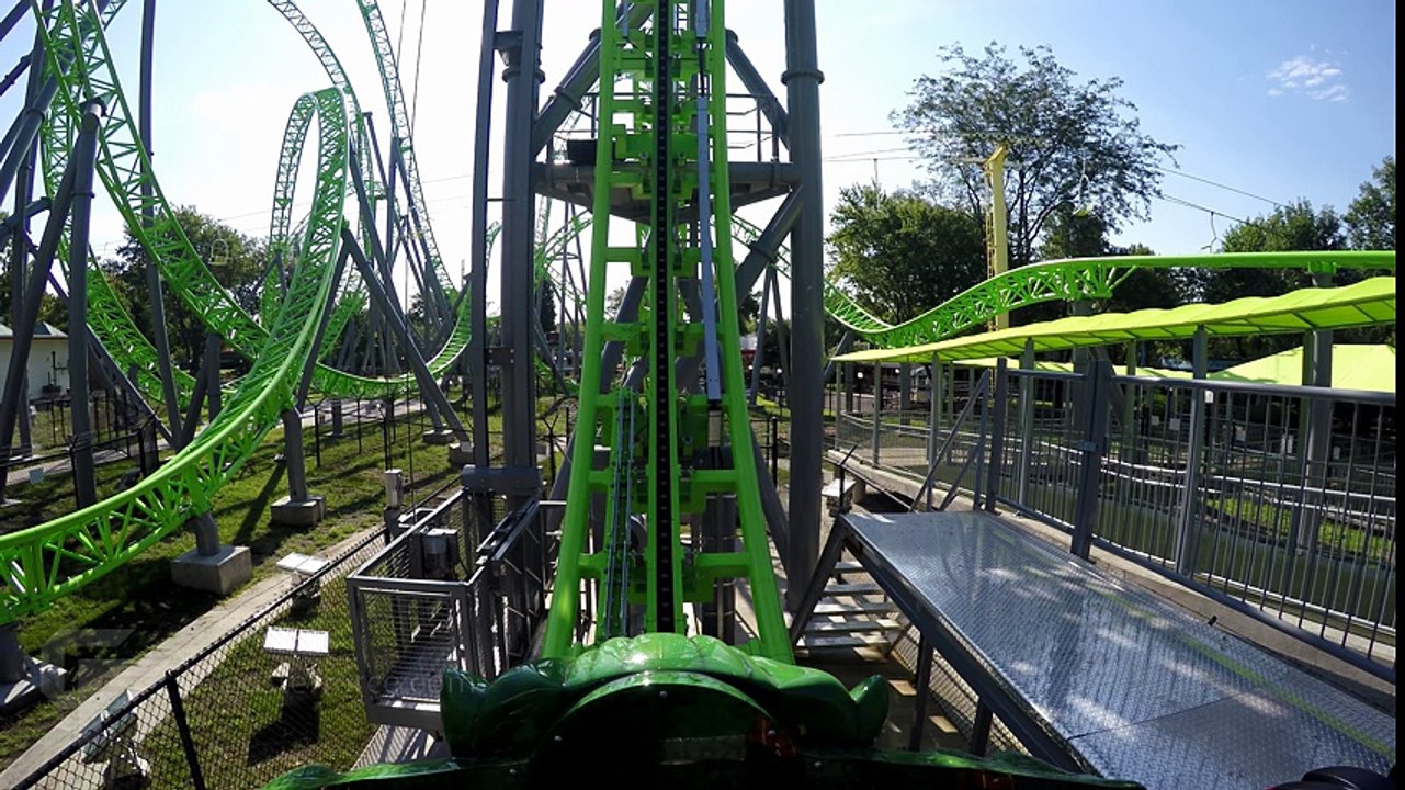 The Monster front seat on-ride 4K POV Adventureland Iowa