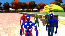 COLORS SPIDERMAN NURSERY RHYMES MONSTER TRUCK CHILDREN SONGS PARTY DANCE Spiderman CAPTAIN AMERICA