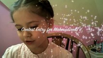 MakeupGeekTV Contest Pink, Lavendar, Aqua Makeup Tutorial for Kids by Emma Cute 7 year old