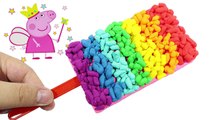 play doh clay - create wonderful rainbow ice cream along peppa pig toys