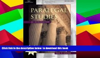 PDF [FREE] DOWNLOAD  Paralegal Studies: An Introduction (Paralegal Series) READ ONLINE