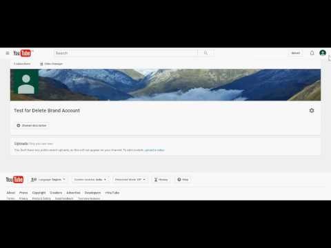 How to Delete Brand Accounts of YouTube