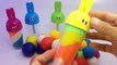 Glitter Play Doh Ice Cream with Popsicles How To Make Play Dough Rainbow Ice Cream Molds Fun for Kid