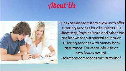 Chemistry, Physics & Math Tutor in NJ | ACTual Solution