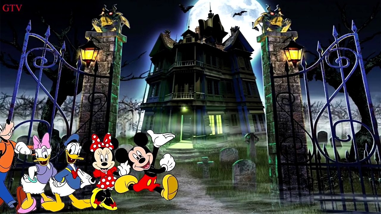 Mickey Mouse Spooky House Halloween Monsters Finger Family Song