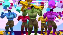 Colors Hulk Spiderman Compilation | FIve Little Monkeys Jumping On The Bed And The Muffun Man Songs