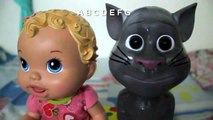 Talking Tom Sings ABC to Baby Alive - Fun Way to Play Baby Dolls