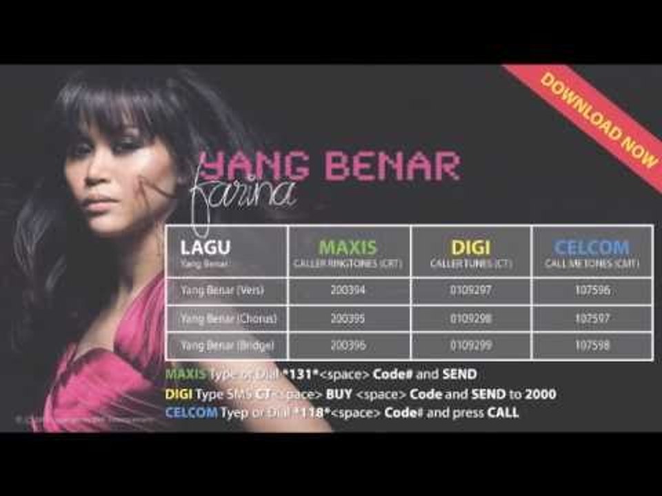 Yang Benar - Farina (Promo With Lyrics)