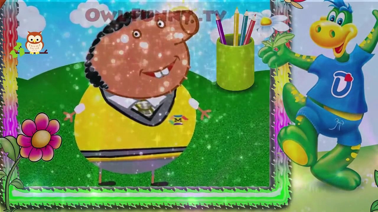 Peppa Pig esenhar Carrossel em Daddy Fingers Painting / Family Finger Song Nursery Rhymes Lyrics
