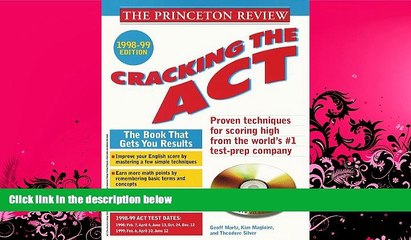 Best Price Cracking the ACT with Sample Tests on CD-ROM 1998-99 Edition (Cracking the Act With