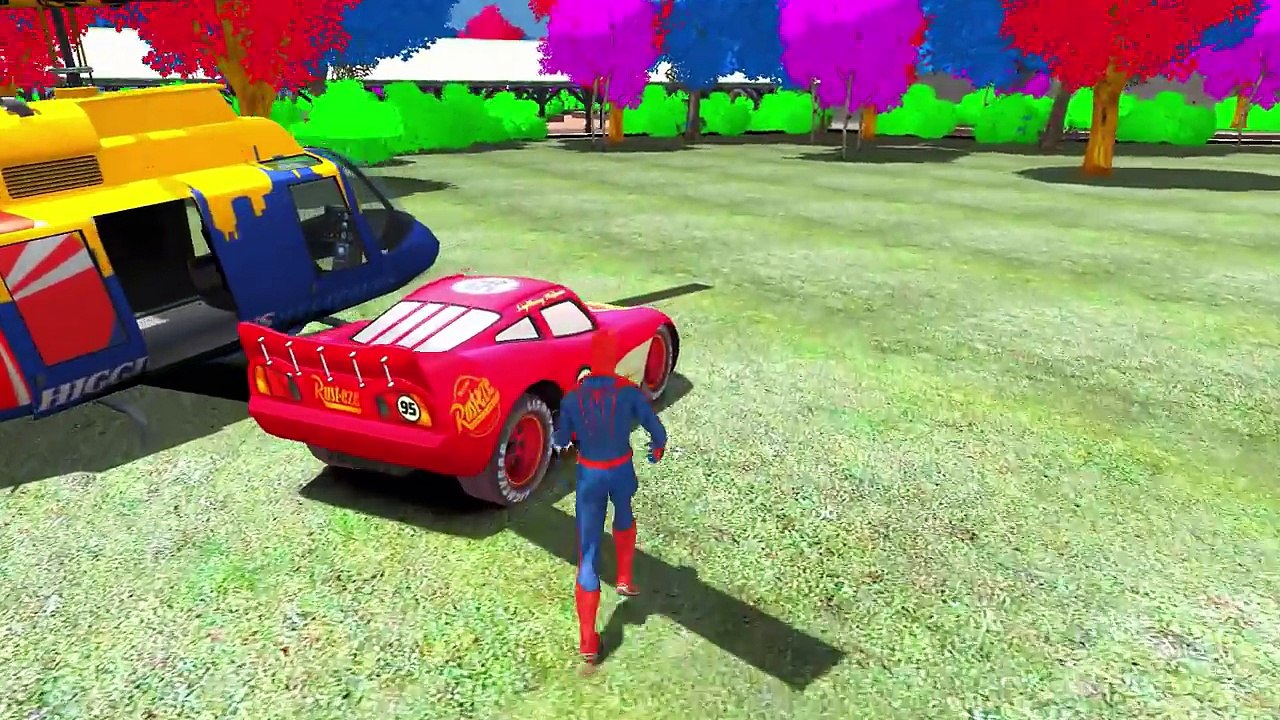 Lightning Mcqueen Disney Cars Cartoon for Kids with Spiderman and Police Nursery Rhymes for Children