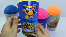 Balls Surprise Cups Super Wings and Learn Colors with PLay Doh Surprise Toys Pooh Bear and Friends
