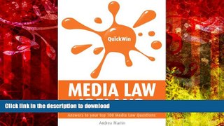 PDF [DOWNLOAD] Quick Win Media Law Ireland: Answers to your top 100 Media Law questions BOOK