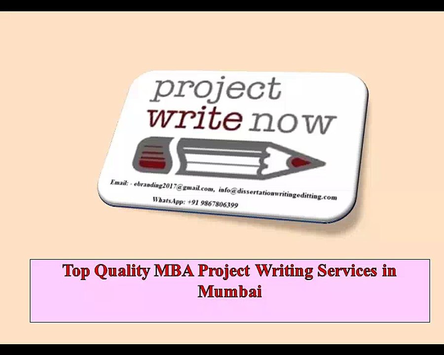 3.Top Quality MBA Project Writing Services in Mumbai
