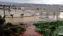 Colatina: avenida Beira-rio fica completamente alagada após chuva forte