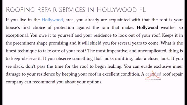 Roofing Companies Hollywood | Call Now (954)-945-3429