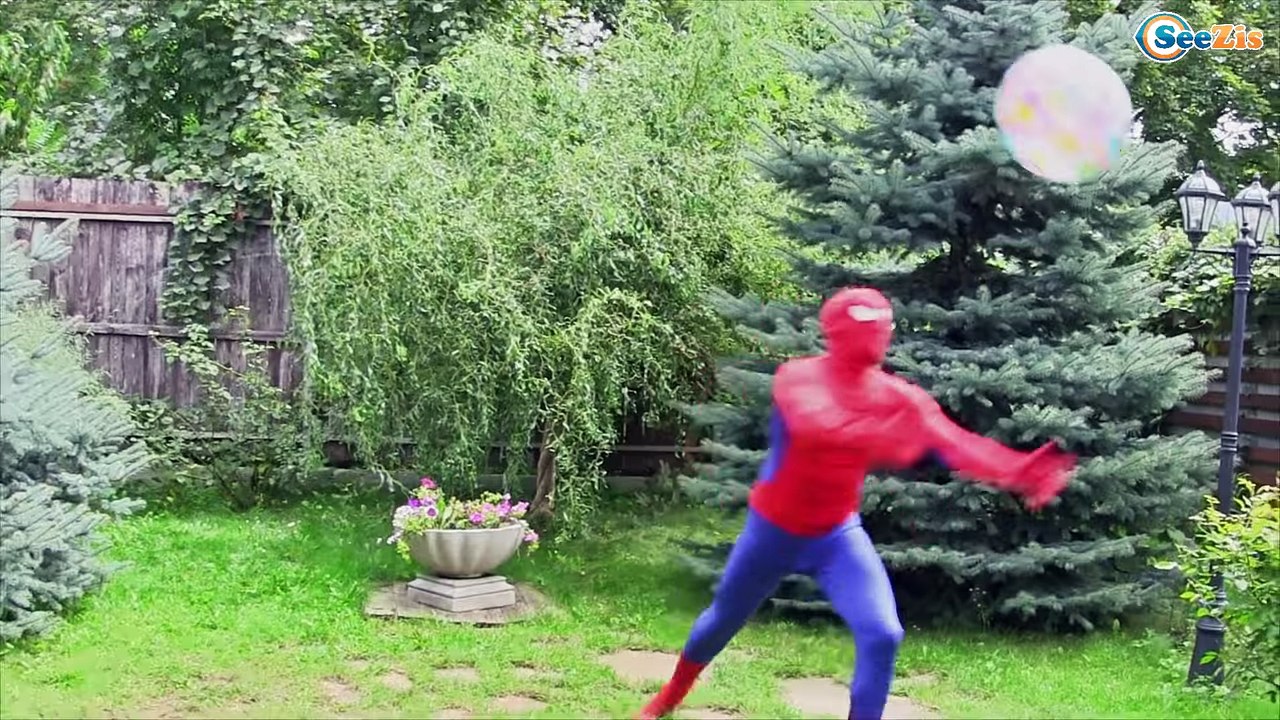 Frozen Elsa FOOT MONSTER ATTACK! w/ Spiderman Maleficent Joker Anna Spidergirl!  Superhero Fun IRL