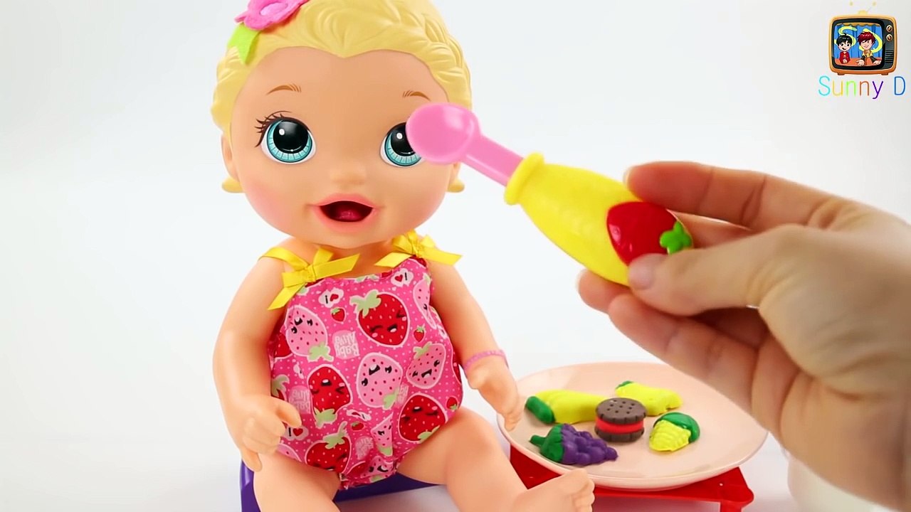 How to Potty Train Alive Baby! Playdoh poop! Play DOLL Toy Unboxing Playtime!